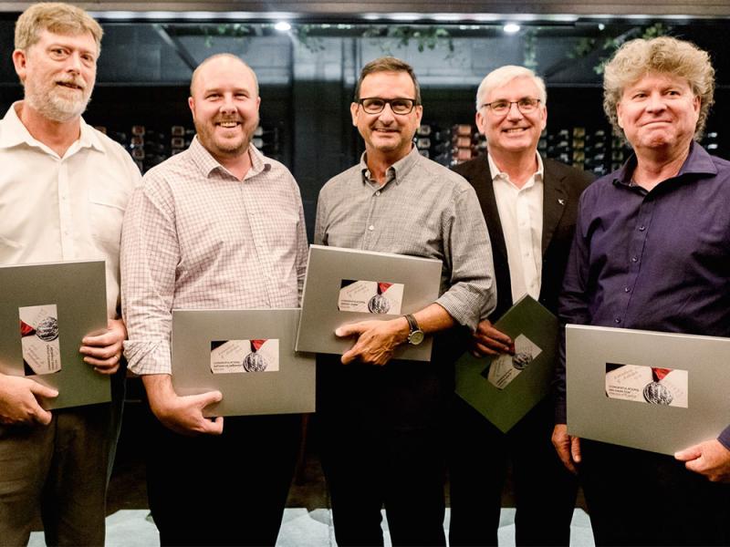 Nathan receiving Fellowship award from Australian Institute of Architects