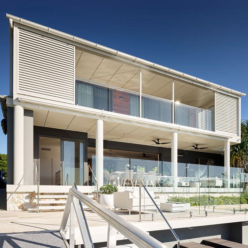 Waterfront luxury architectural beach house designed by Skewed