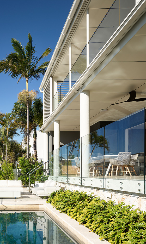 living area luxury waterfront house sunshine coast